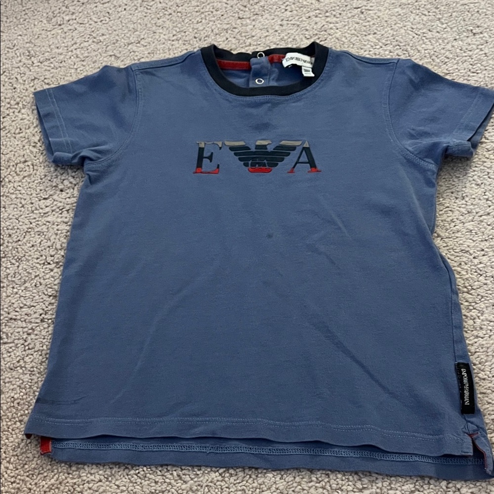 Emporio Armani Kids Navy Tee in size 36M